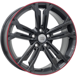 Jante Volkswagen Style 18x7,5 ET49 5x112 ANTHRACITE LIP RED